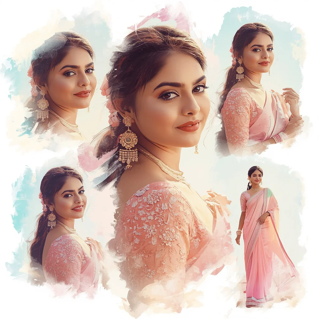 Beautiful Woman with Delicate Watercolor Brush Strokes | gemini ai photo prompt copy paste trending 2026 instagram — AI image prompt