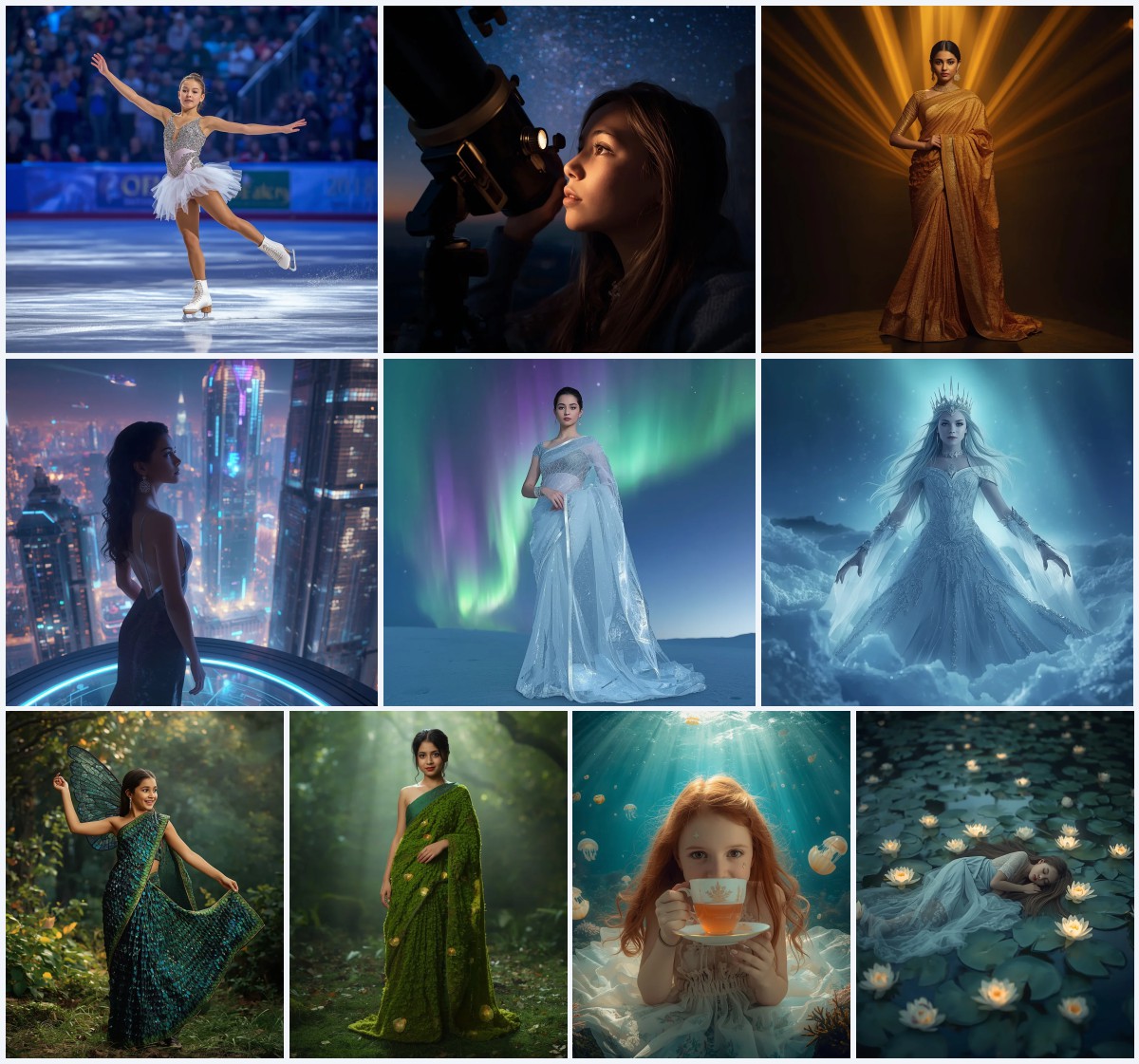 Best 10 Beautiful Girl’s AI Prompts for Dreamy Waterfall Oasis Portraits | cinematic ai prompt