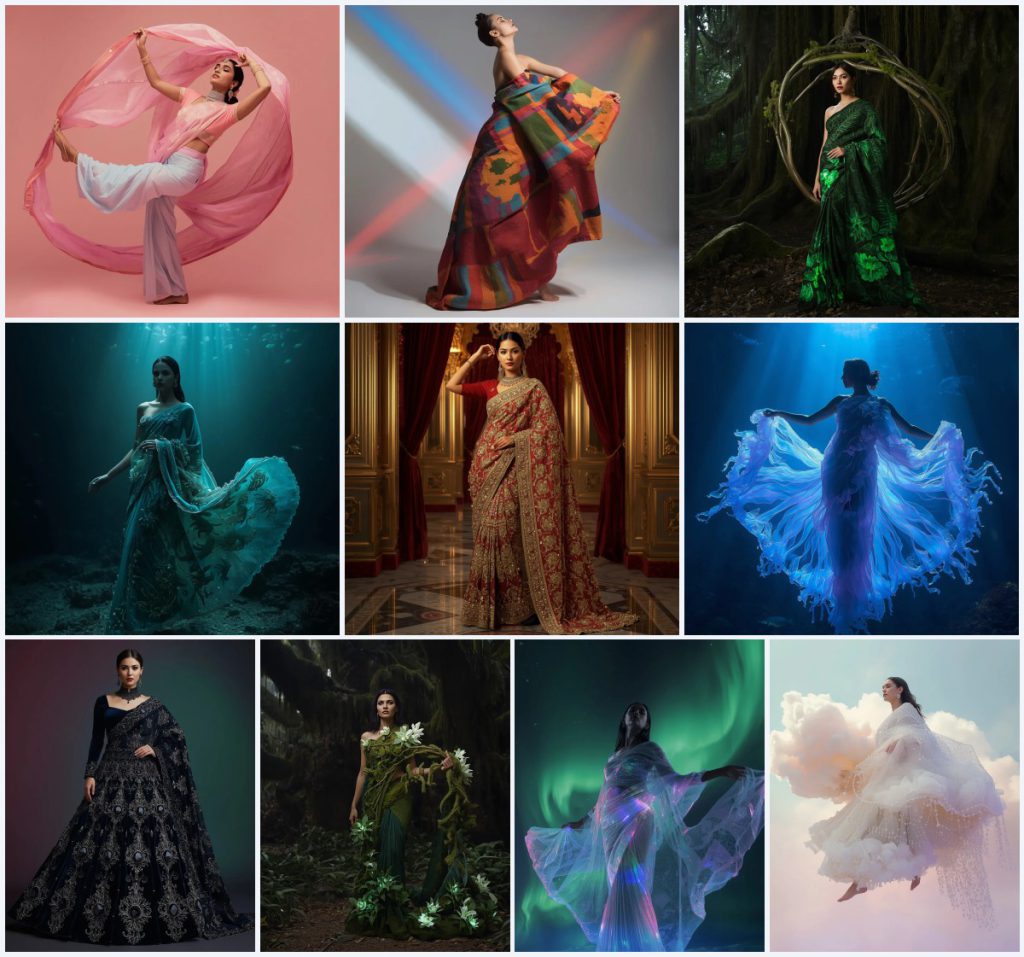 New 10 AI Prompts for Delicate Pastel Saree Portraits with Soft Focus Photography | traditional prompt for gemini ai girl instagram