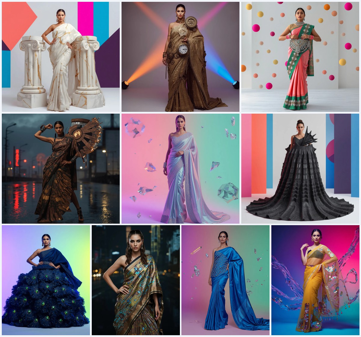 Top 10 Serene Saree AI Prompts for Ethereal Outdoor Nature Photography | ChatGPT saree prompt Instagram